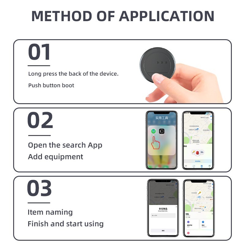 FIND M04 Smart Tag Tracker. Worldwide, Live Time Positioning (iOS Only