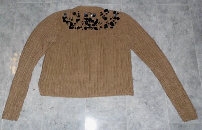 H&m Pullover Mit Perlen Rosa Schwarzer H&M, Pullover Mit