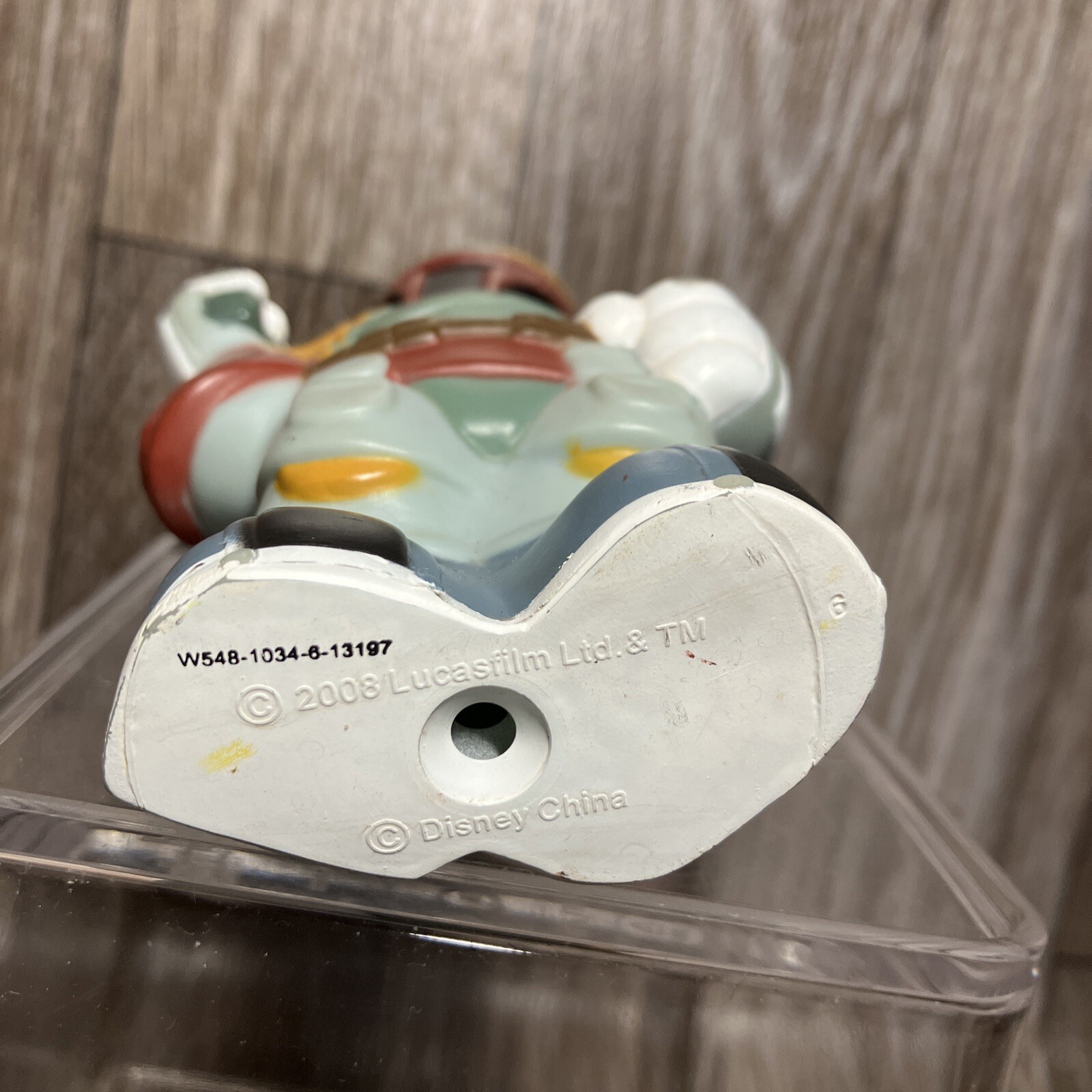 Disney 2008 Star Wars Collectible Plastic Bobo Fett Mandalorian 5" Bath Toy
