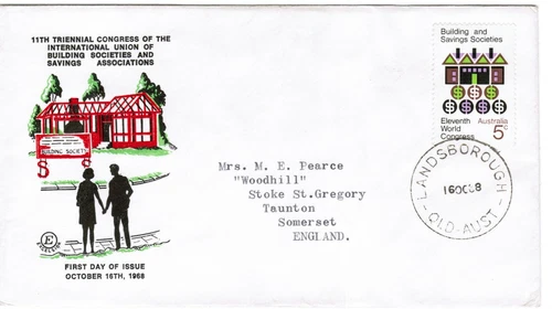 Australia FDC 1968 SG430 Building & Savings  Landsborough Qld CDS Rare Cache