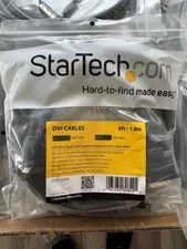 Lot of 10 NEW StarTech 6’ DVI-I Dual Link Digital Analog M-M DVI Cable 6ft 1.8m