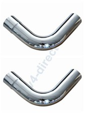 Pair Chrome 5 Idod 90 Degree Exhaust Elbow Pipe - 19.5 Arms Semi Truck Tube