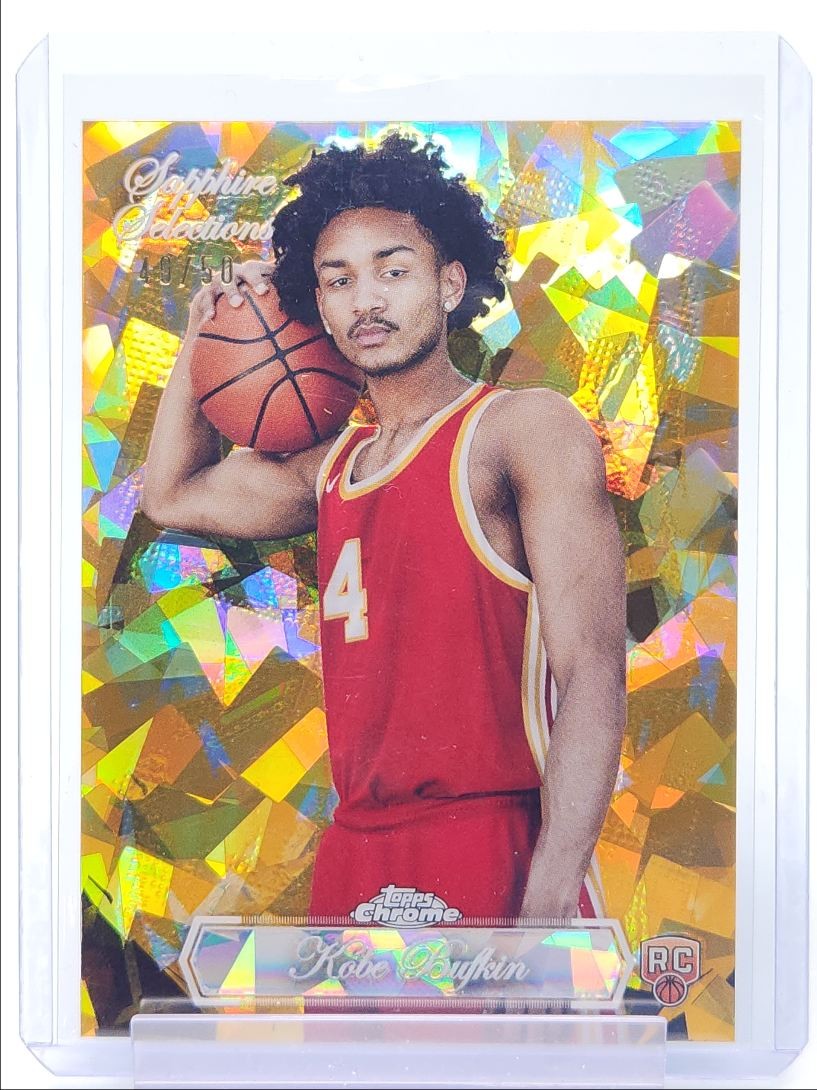 KOBE BUFKIN 2023-24 TOPPS CHROME SAPPHIRE SELECTIONS ROOKIE GOLD RC /50 Q3694