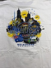Hard Rock Cafe Men's White Short Sleeve Melbourne Australia XL Vintage Y2K
