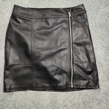 Express Black Faux Leather Mini Skirt Womens Size Small Pencil Skirt Casual