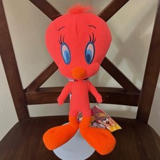 Tweety Bird 11 Pink Rare Plush Looney Tunes By Toy Factory
