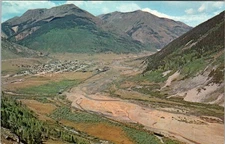 Vintage Silverton Colorado Scenic Postcard Denver & Rio Grande Western 1959