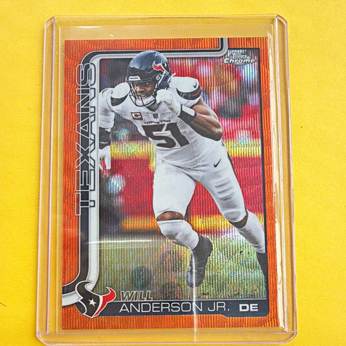 Topps 2024 Chrome Football Will Anderson Jr. Texans #121 Orange Refractor /25
