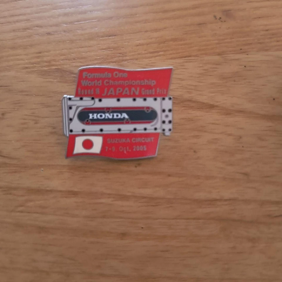 Honda F1 2005 2006 Pin Badge Set Jenson Button Hungary Suzuka GP Used - Image 3 of 4