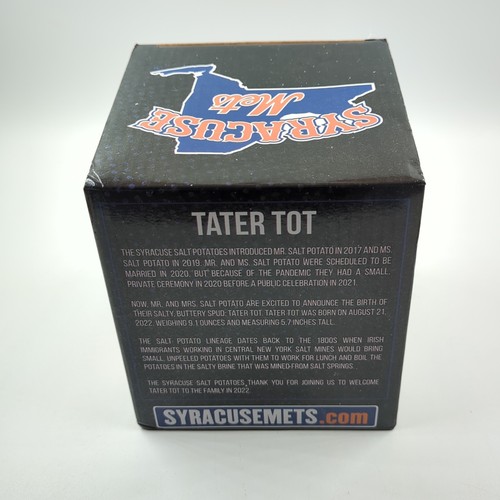 Syracuse Mets Salt Potatoes Tater Tot Bobblehead Bobble Arm NEW in Box - Picture 3 of 5