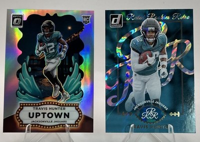 Travis Hunter (RC) 2025 Panini Donruss Optic-Uptown #21/Rated Rookies Retro #4