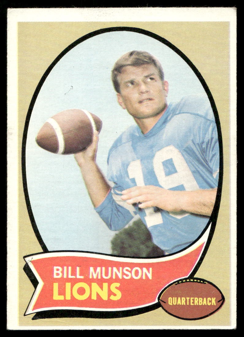 1970 Topps #221 Bill Munson Detroit Lions