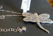 Sarda,Bali Handmade, Sterling Dragonfly Pendant with Satellite Chain
