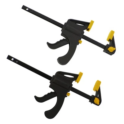 POWERTIME ONLINE 2 Pack Mini Ratchet Speed Clamps 4" 100mm Rapid Bar Spreaders Trigger Vice Grips