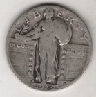 1929-S STANDING LIBERTY QUARTER 25¢ COIN 90% SILVER SAN FRANCISCO US MINT