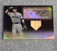 Dustin PEDROIA🔥2009 Topps Tribute Bat Relic AUTO #TAR-DP1 17/50 Red Sox💥