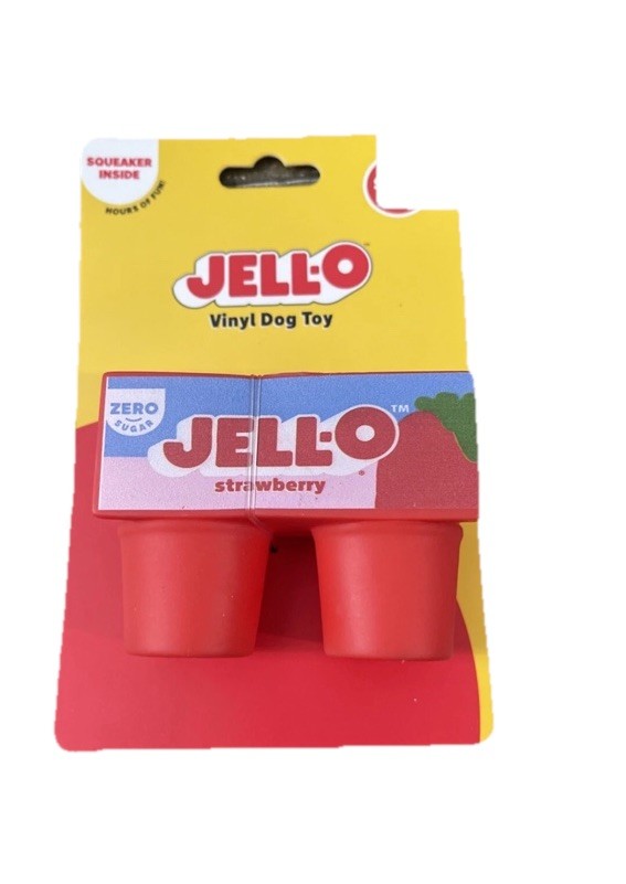 JELLO Vinyl Squeaky Dog Toy