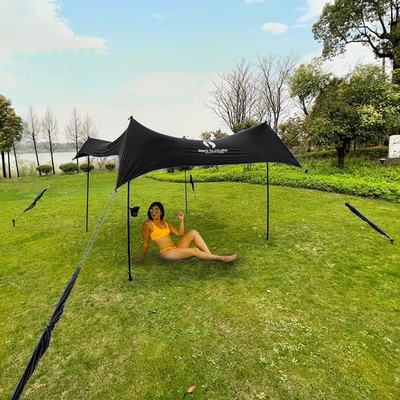Premium Multi-Terrain Beach Tent & Beach Canopy in Backpack, UPF50 Sun Beach ...