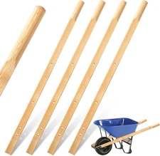 Gisafai 2 Pairs Wood Wheelbarrow Handles 60'' Heavy Duty Hardwood... 