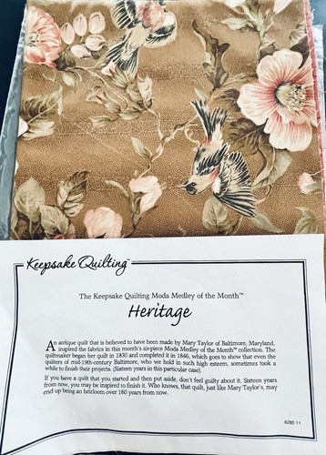 Lot of 4 Keepsake Quilting Medley of the Month 6 Fat Quarters Each New Unused - Picture 2 of 9