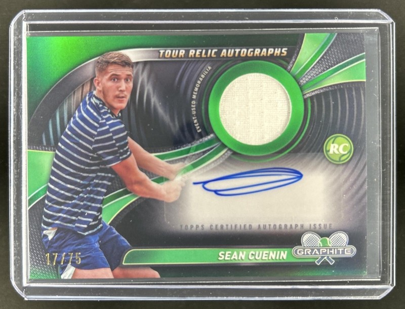 2024 Topps Graphite Sean Cuenin Tour Relic Auto RC Green Refractor Rookie #/75
