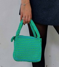 Handmade Crochet Bag “Emerald Mood” – One of a Kind | Green Statement Bag | Made