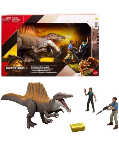 Jurassic World Rebirth Storypack Spinosaurus Danger Set Mattel Esclusivo Nuovo - Foto 4 di 5