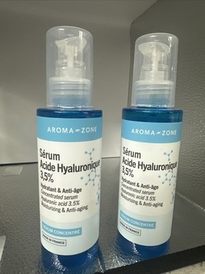 SERUM  HYALURONIC ACID 3.5%  AROMA ZONE 100ml  Made in FRANCE (2 Bottles)