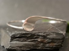 Charming 925 Sterling Silver Open Bangle Hans Hansen 7 Denmark