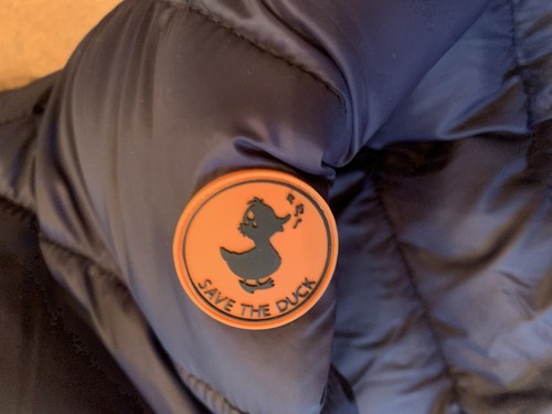 Save the Duck blu navy parka donna piumino con cappuccio giacca ultraleggero etichette - Foto 16 di 20