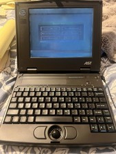 AST Ascentia 800N Vintage Laptop WORKING DOS MS Works 3.0 14.4 Modem