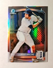 Josue Briceno 2025 1st Bowman Chrome #BCP-13 Prospect REFRACTOR 493/499 RC z30
