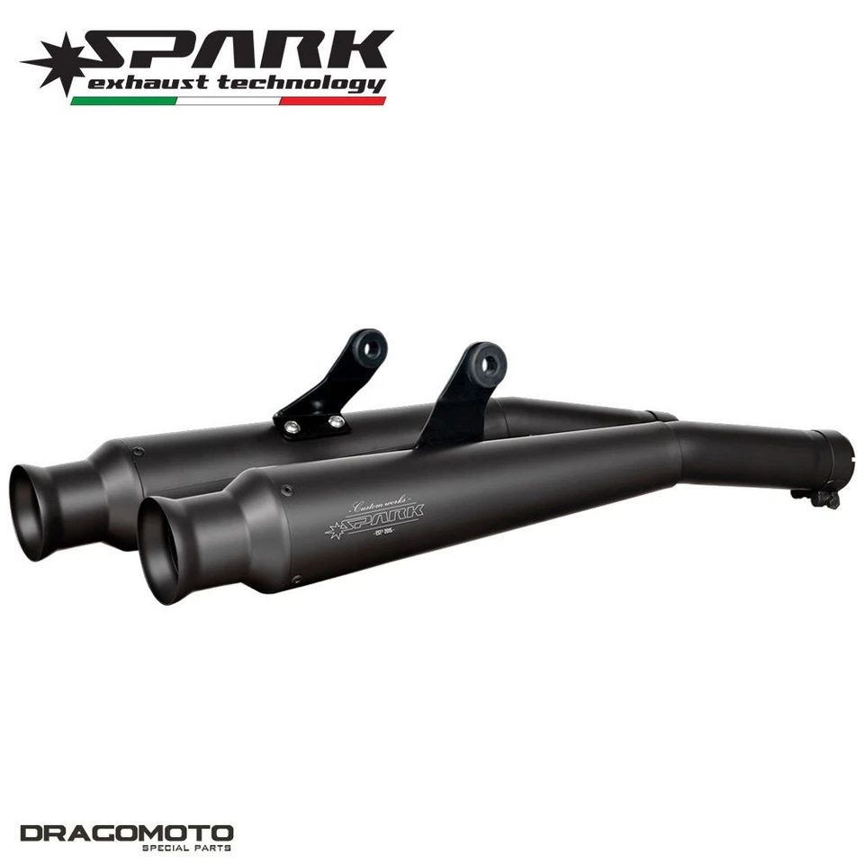 Trompete BMW R 100 RT 1987-1993 escape SPARK preto GBM0902BOM - Imagem 2 de 4