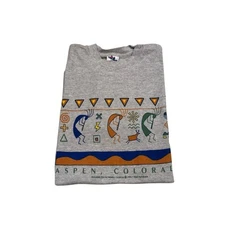 Vintage Aspen Colorado Striped Shirt 90s