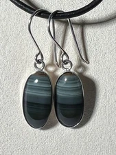 Blue Mountain Jasper Sterling Silver Earrings
