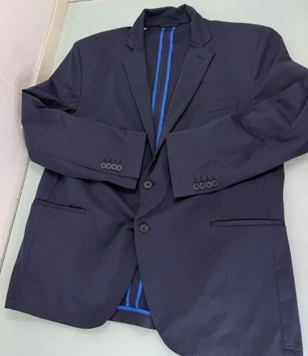 Twillory Performance Blazer 48R Sport coat Jacket Navy Travel Stretch Non Iron
