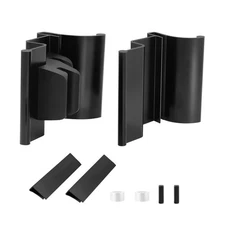 RV Shower Door Handle Assembly with Set Screw - Black