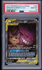 2019 POKEMON SUN & MOON TEAM UP #165 FULL ART/GENGAR & MIMIKYU GX PSA 10