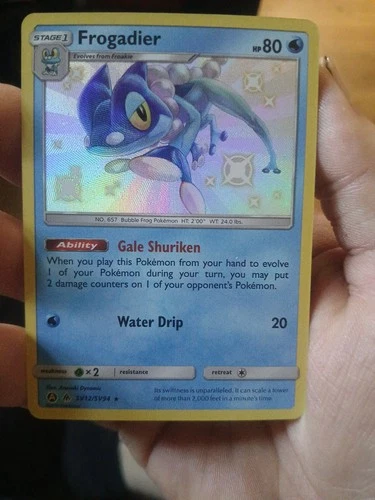 2019 Pokémon TCG S&M Hidden Fates Shiny Vault Frogadier SV12/SV94 Minty 🔥