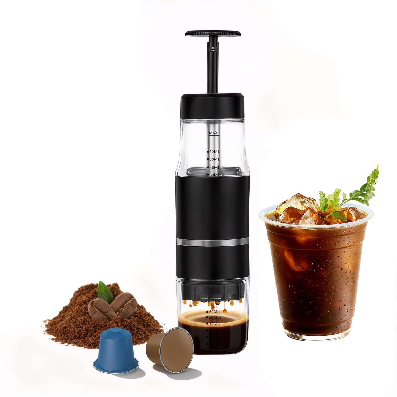For Ground & Capsules Small Espresso Machine Manual French