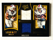 2022 Black Gold LeSean McCoy, Karlos Williams Jersey Card Shadowbox 41/199 Bills