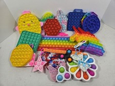 Lot of 23 Figet Toys Assorted  Multicolored Pop It