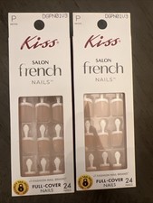2x~Kiss Salon, French Nails Size Petite~New~Inbox, Full Cover Nails Box Of 24
