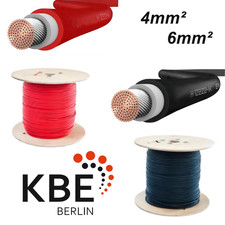 KBE Solarkabel PV 4mm&sup2; / 6mm&sup2; Rot Schwarz H1Z2Z2-K 1500V DC 5&ndash;500m