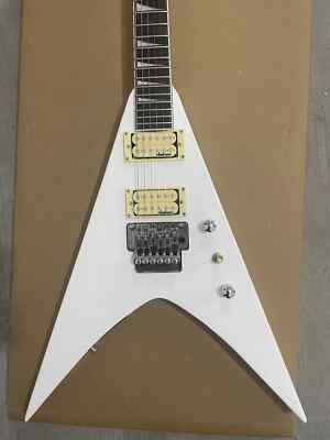 Best-selling Flying King V Electric Guitar Glossy Floyd Rose Vibrato White  | eBay