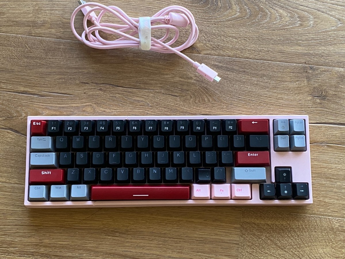 Ducky X Varmilo Miya68-Pro Pink Mechanical Keyboard - 2 small