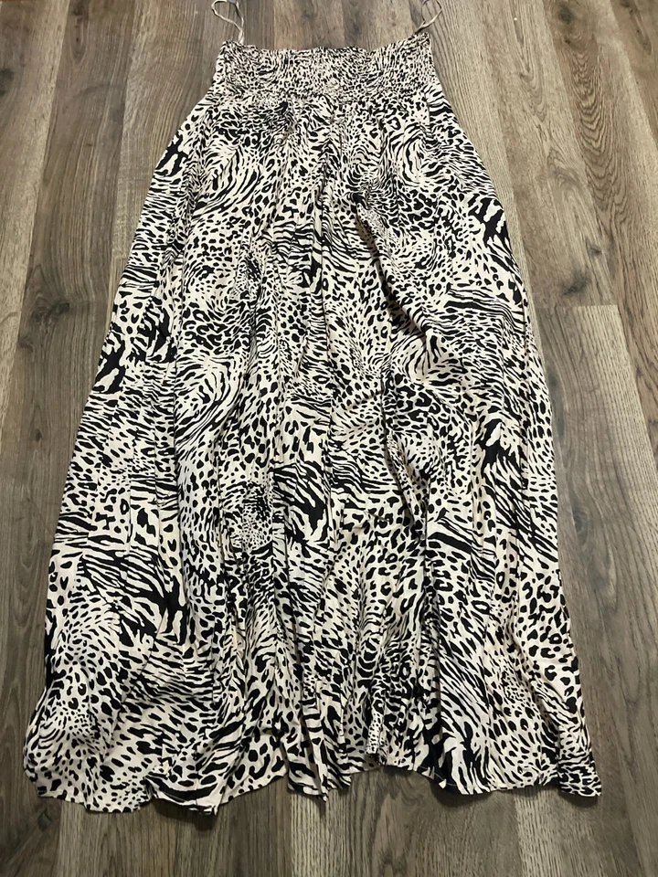 Japna Skirt, Women's Size Small, Brown Tan, Animal print, H-Low Hem, Midi - Image 2 of 4