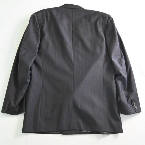 Vintage Canali 40 L 34 x 32 grau gestreift zweireihig Italien Wolle Herren Anzug - Bild 7 von 12