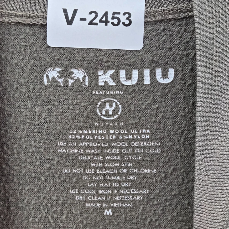 Kuiu Hombres Sudadera Mediana Marrón NuYarn Lana Merino 1/2 Bolsillos con Cremallera LEER Foto 2 de 4