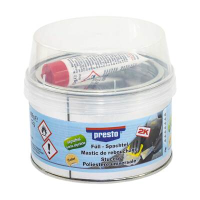 Presto 2K Füllspachtel Ziehspachtel styrolfrei 500 g Härter Metall Holz Beton 